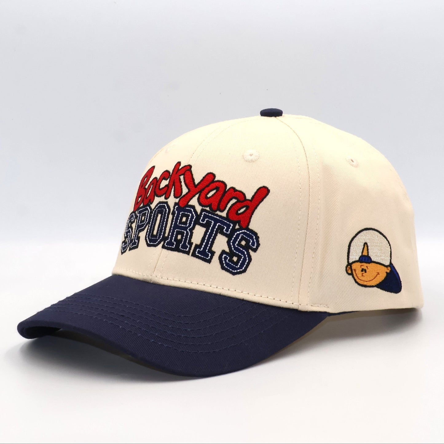 Backyard Sports Hat - Cream/Navy with Pablo Patch