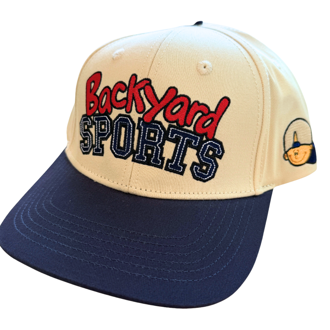 Backyard Sports Hat - Cream/Navy with Pablo Patch