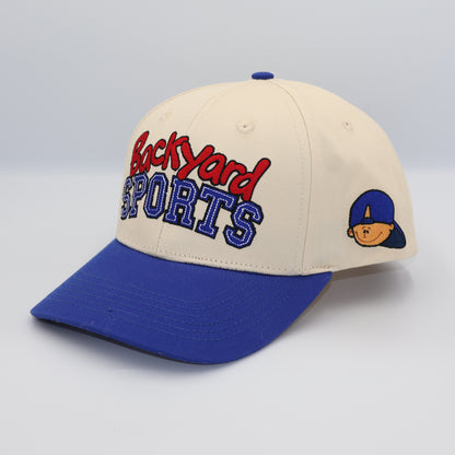 Limited "Chicago" Backyard Hat - Cream/Royal Blue
