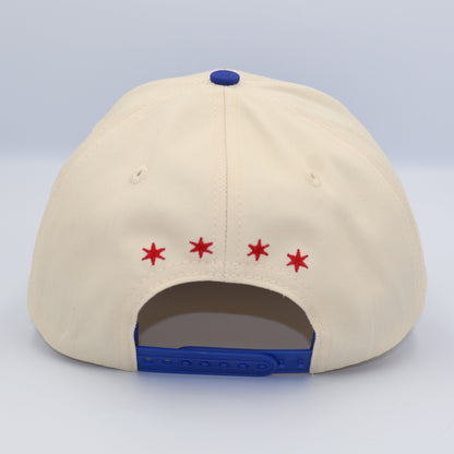 Limited "Chicago" Backyard Hat - Cream/Royal Blue